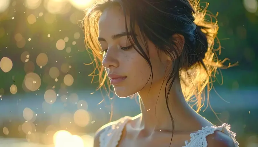 Mujer de perfil con expresión serena al atardecer. ¿Cuáles son los síntomas físicos de la ansiedad?